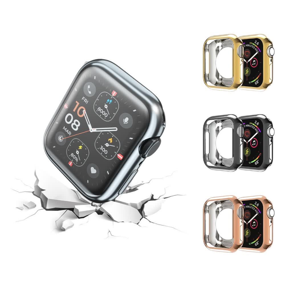 Case Protector Negro para Apple Watch, protege la pantalla de tu Apple Watch para todas las tallas 38, 40, 41, 42, 44, 45, 46, 49 mm