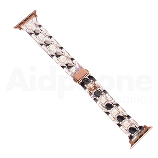 Pulso Resina Plateado Transparente para Apple Watch - Aidphone accesorios