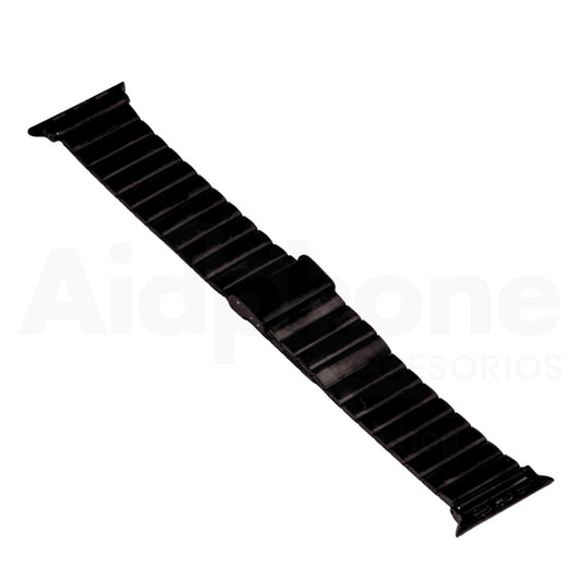 Pulso Metálico Rectangular Negro para Apple Watch - Aidphone accesorios