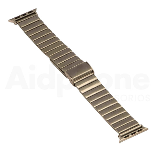 Pulso Metálico Rectangular Plateado para Apple Watch - Aidphone accesorios