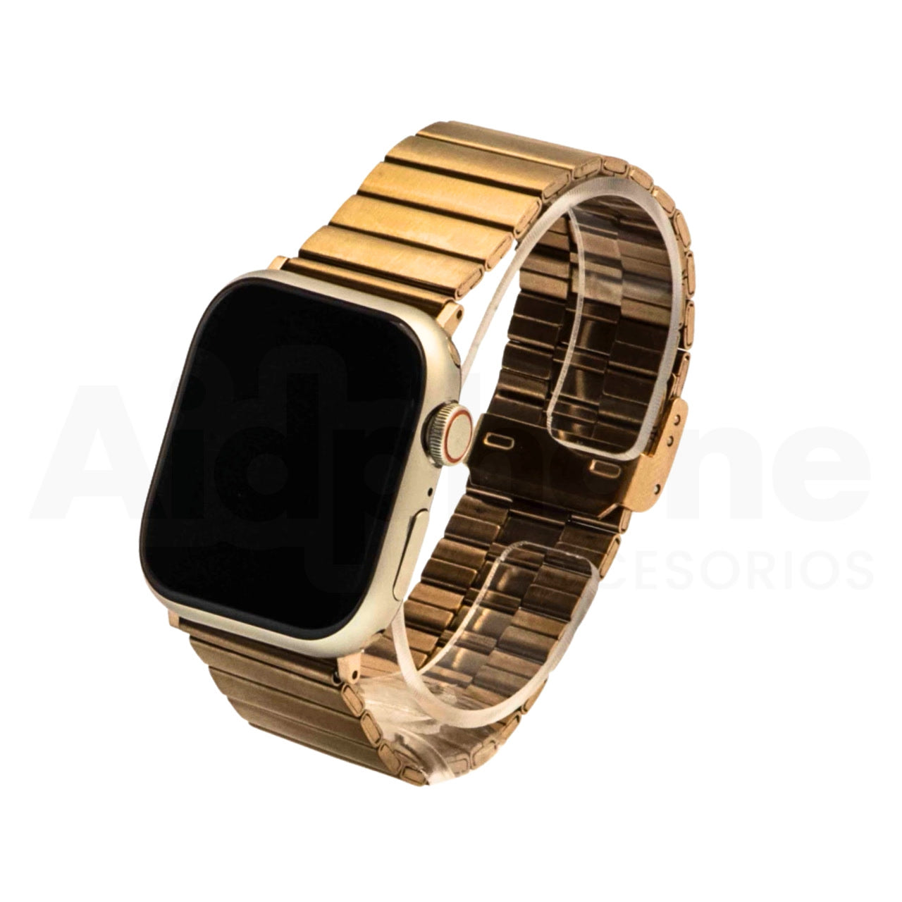 Pulso Metálico Rectangular Oro Rosa para Apple Watch - Aidphone accesorios