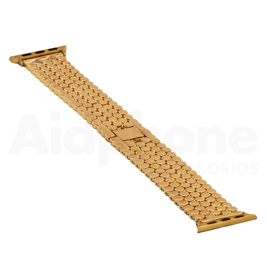 Pulso Metálico Panal Dorado para Apple Watch - Aidphone accesorios
