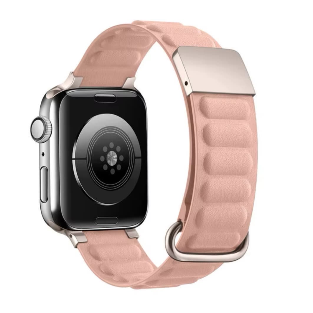 Pulsos para Apple Watch y relojes inteligentes en silicona, cuero, metal, nailon y resina. Diseños modernos y resistentes, compatibles con todos los tamaños de Apple Watch (38 a 49 mm) y otros relojes inteligentes.