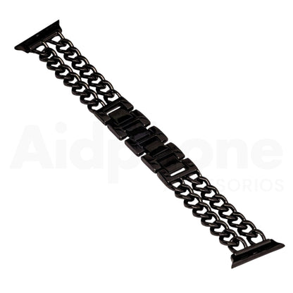 Pulso Cubana Doble Negro para Apple Watch - Aidphone accesorios