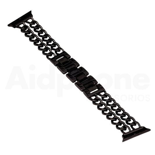 Pulso Cubana Doble Negro para Apple Watch - Aidphone accesorios