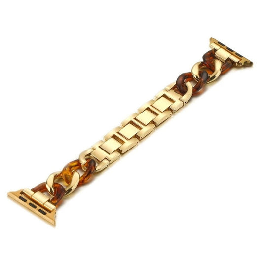 Pulso Cubana Dorado y Carey para Apple Watch - Aidphone accesorios