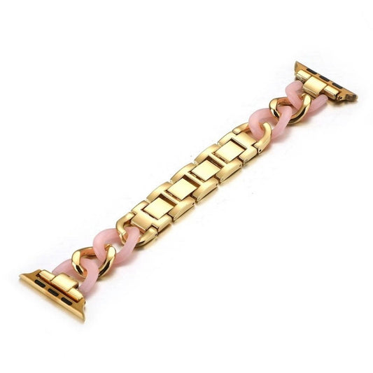 Pulso Cubana Dorado y Rosado para Apple Watch - Aidphone accesorios