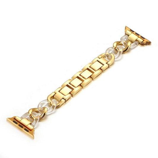 Pulso Cubana Dorado y Transparente para Apple Watch - Aidphone accesorios
