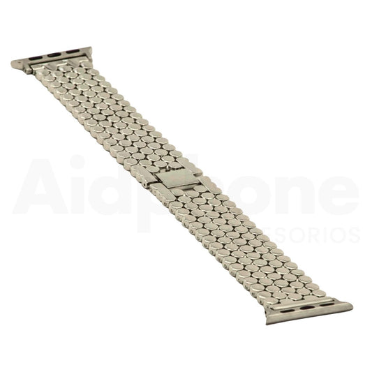 Pulso Metálico Panal Plateado para Apple Watch - Aidphone accesorios
