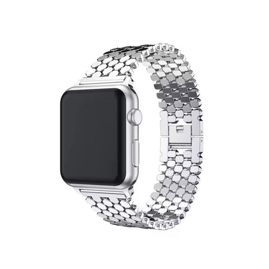 Pulso Metálico Panal Plateado para Apple Watch - Aidphone accesorios