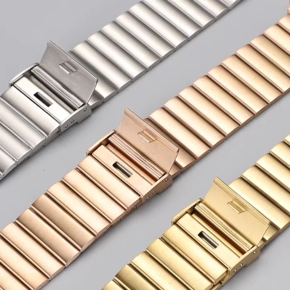 Pulso Metálico Rectangular Dorado para Apple Watch - Aidphone accesorios