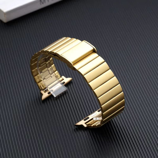 Pulso Metálico Rectangular Dorado para Apple Watch - Aidphone accesorios