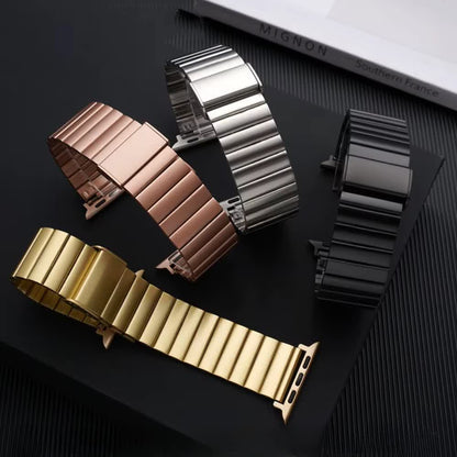 Pulso Metálico Rectangular Plateado para Apple Watch - Aidphone accesorios