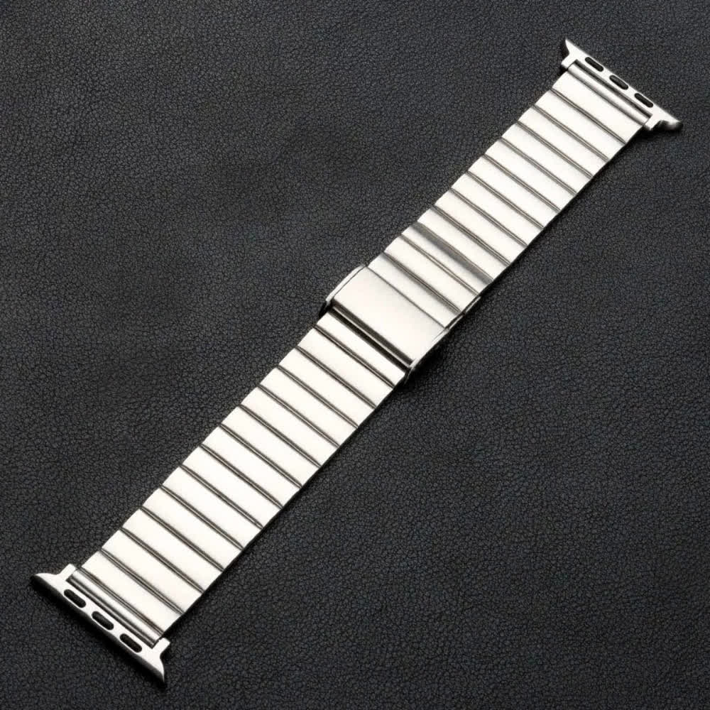 Pulso Metálico Rectangular Plateado para Apple Watch - Aidphone accesorios