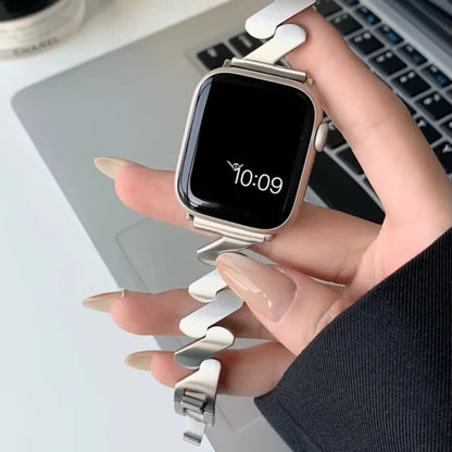 Pulso Metálico ZigZag Plateado para Apple Watch - Aidphone accesorios